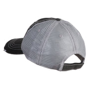 Biohazard Drip Embroidered Low Profile Special Cotton Mesh Cap - Black OSFM