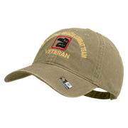 U.S. Army 81st Armored Brigade Combat Team Embroidered Washed Solid Pigment Dyed Cotton Twill Brass Buckle Cap - Khaki OSFM