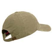 U.S. Army 81st Armored Brigade Combat Team Embroidered Washed Solid Pigment Dyed Cotton Twill Brass Buckle Cap - Khaki OSFM