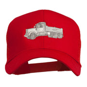 Truck Embroidered Mesh Back Twill Snapback Cap