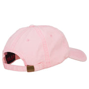 Thin Pink Line Silver USA Flag Embroidered Washed Buckle Cap