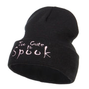 Too Cute To Spook Halloween Embroidered Beanie