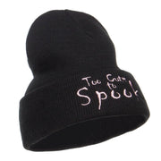 Too Cute To Spook Halloween Embroidered Beanie