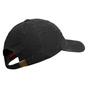 U.S. Army 81st Armored Brigade Combat Team Embroidered Washed Solid Pigment Dyed Cotton Twill Brass Buckle Cap - Black OSFM