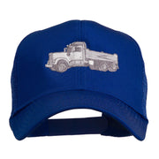 Truck Embroidered Mesh Back Twill Snapback Cap