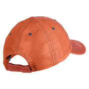 Biohazard Drip Embroidered Low Profile Special Cotton Mesh Cap - Orange OSFM