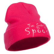 Too Cute To Spook Halloween Embroidered Beanie