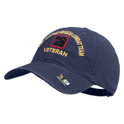 U.S. Army 81st Armored Brigade Combat Team Embroidered Washed Solid Pigment Dyed Cotton Twill Brass Buckle Cap - Navy OSFM