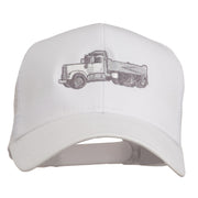 Truck Embroidered Mesh Back Twill Snapback Cap