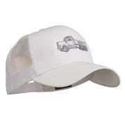 Truck Embroidered Mesh Back Twill Snapback Cap