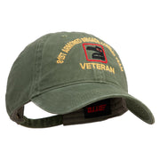 U.S. Army 81st Armored Brigade Combat Team Embroidered Washed Solid Pigment Dyed Cotton Twill Brass Buckle Cap - Olive OSFM