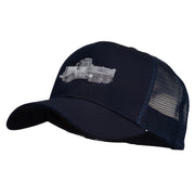 Truck Embroidered Mesh Back Twill Snapback Cap