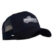 Truck Embroidered Mesh Back Twill Snapback Cap