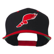 Track Logo Embroidered Flat Bill Cap