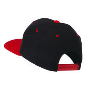 Track Logo Embroidered Flat Bill Cap