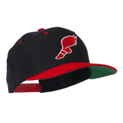 Track Logo Embroidered Flat Bill Cap