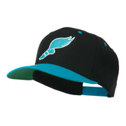 Track Logo Embroidered Flat Bill Cap