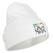 Rasta Lion Flag Embroidered Long Beanie