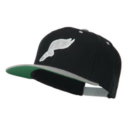 Track Logo Embroidered Flat Bill Cap