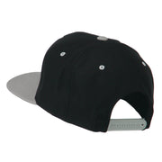 Track Logo Embroidered Flat Bill Cap