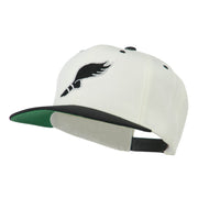 Track Logo Embroidered Flat Bill Cap