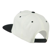 Track Logo Embroidered Flat Bill Cap