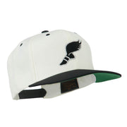 Track Logo Embroidered Flat Bill Cap