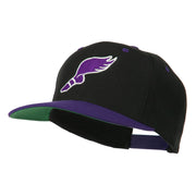 Track Logo Embroidered Flat Bill Cap