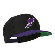 Track Logo Embroidered Flat Bill Cap