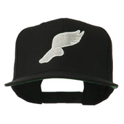 Track Logo Embroidered Flat Bill Cap