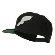 Track Logo Embroidered Flat Bill Cap