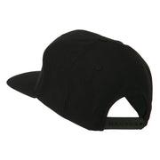 Track Logo Embroidered Flat Bill Cap