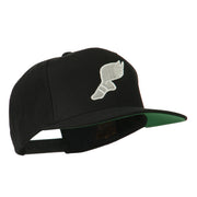 Track Logo Embroidered Flat Bill Cap