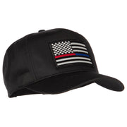 Thin Red Blue Line USA Flag Patched Twill Cap