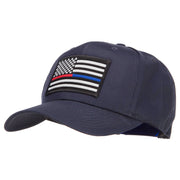 Thin Red Blue Line USA Flag Patched Twill Cap