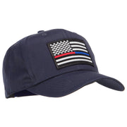 Thin Red Blue Line USA Flag Patched Twill Cap