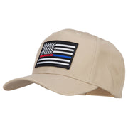 Thin Red Blue Line USA Flag Patched Twill Cap