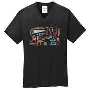 Tools Graphic Men's Core Cotton V-Neck T-Shirt