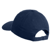 Neon City Skyline Embroidered 6 Panel Washed Low Profile Dad Hat - Navy OSFM