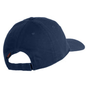 Neon City Skyline Embroidered 6 Panel Washed Low Profile Dad Hat - Navy OSFM