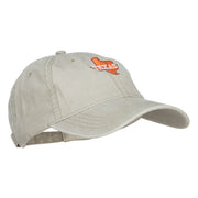 Texas State Map Embroidered Washed Cap