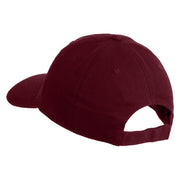 Neon City Skyline Embroidered 6 Panel Washed Low Profile Dad Hat - Maroon OSFM