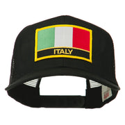 Italy Europe Flag Patched Mesh Back Cap