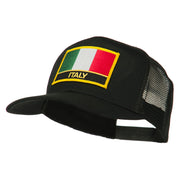 Italy Europe Flag Patched Mesh Back Cap