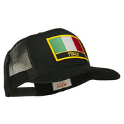 Italy Europe Flag Patched Mesh Back Cap