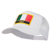 Italy Europe Flag Patched Mesh Back Cap