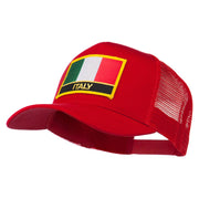 Italy Europe Flag Patched Mesh Back Cap