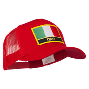 Italy Europe Flag Patched Mesh Back Cap