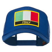 Italy Europe Flag Patched Mesh Back Cap