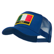 Italy Europe Flag Patched Mesh Back Cap